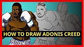 5 Steps to Draw |ADONIS CREED| Easy Step-by-Step Drawing process