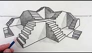 How to Draw Stairs: Step by Step in 2-Point Perspective