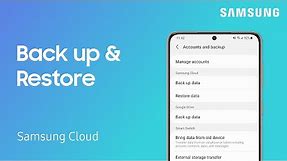 Back up and Restore Data on your Galaxy phone using Samsung Cloud | Samsung US