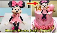 Easy Minnie Mouse Fondant Cake Topper Tutorial For Everyone/Minnie Mouse Cake