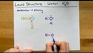 Lewis Structure of H2O, water, dihydrogen monoxide
