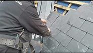 How to cut a slate for a valley. Using 100mm slate hooks