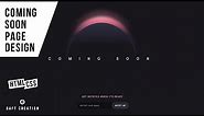 Coming Soon Page Design | CSS Tutorial