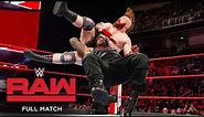FULL MATCH - Roman Reigns vs. Sheamus: Raw, Feb. 12, 2018