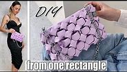 DIY FANCY CLUTCH FROM ONE PIECE OF FABRIC ❤️️ How to Make Smocking Purse Bag Easy | GIRL CRAFT