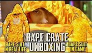 BAPE SUIT in real life and in game | Which one looks good ? | PUBGM BAPE CRATE UNBOXING