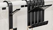 niffgaff 6 Pcs Metal Over The Door Hooks Bathroom Robe Towel Hooks Over Rod Rail Towel Holder, Shower Hooks, Heated Towel Radiator Hook, S Hooks for Rack Shelf Closet Hooks for Hanging, Rustproof