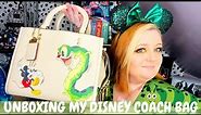 unboxing Disney coach Mickey Mouse And Caterpillar bag | disney 100 Mickey’s Garden