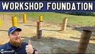 Very Easy! Concrete Tube Forms for My 20 x 32 Workshop Build