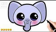 How to draw DUMBO face | draw so cute ELEPHANT