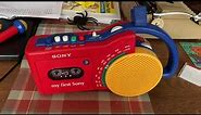My first Sony AM/FM cassette recorder demonstration