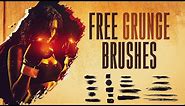 20 Free Grunge & Distressed Photoshop Brushes