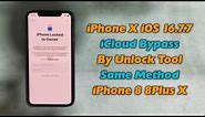 iPhone X iCloud Bypass By Unlock Tool iOS 16.7.7 Hello Screen Bypass Without Signal Network