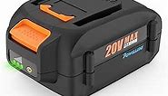 Powilling 5.0Ah 20V Replacement Battery for Worx Battery 20V WA3578 WA3575 WA3520 WA3525 WG545s Compatible with Worx 20V Battery