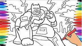 BATMAN ARMOR SUIT JUSTICE LEAGUE COLORING PAGES - DRAWING AND COLORING SUPERHEROES