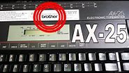 Brother AX-25 Electronic Memory Typewriter with Correction Overview Demo