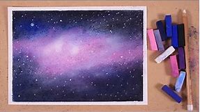 Galaxy Drawing Soft pastels on Faber-Castell