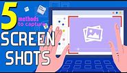5 DIFFERENT WAYS TO CAPTURE SCREENSHOTS IN WINDOWS 10 | Screen Capture Keyboard Shortcuts