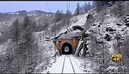 4K CABVIEW Zlatibor mountain pass and Crni Rzav canyon (Winter train ride)