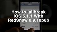 Jailbreak iOS 5.1.1 with RedSn0w