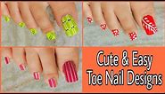 Cute and easy toe nail designs || foot nail art ||ND|| Nail Delights 💅