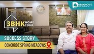 Modern 3BHK Home Interiors in Bangalore - DesignCafe Success Story #designcafehomes
