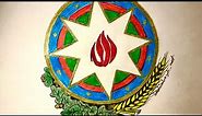 Azərbaycan gerbi çəkmək / How to draw the coat of arms of Azerbaijan