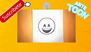 Como dibujar al Emoji de Felicidad paso a paso