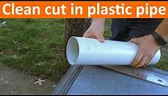 How to Cut PVC or ABS Pipe Straight