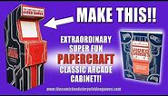 Papercraft Classic Video Game Arcade Cabinet!