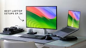 Best Laptop Setups - 34 // Minimal & Clean Desk Setups!