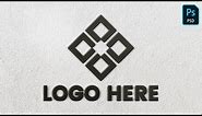 How to Make a Black Logo Mockup on White Wall
