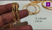 Light Weight Gold baby bangles Collections.
