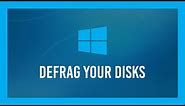 How to: Defrag drives in Windows 10