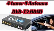 4 Tuner 4 Antenna digital tv receiver box for DVB T2 support HDMI and CVBS video output at same time