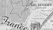 Dundee Deco DDAZBD9075 Peel and Stick Wallpaper Border - Modern Grey Paris City of Food Wall Border Retro Design, 15 ft x 7 in (4.57m x 17.78cm), Self Adhesive