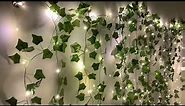 DIY Vine Wall: Ivy Faux Plant Wall Decor with LED Fairy Lights