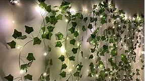 DIY Vine Wall: Ivy Faux Plant Wall Decor with LED Fairy Lights