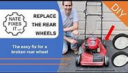 Lawnmower rear wheel replacement - How to replace the rear wheels on a Craftsman mower