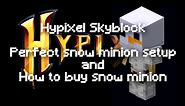 BEST SNOW MINION SETUP and HOW TO BUY SNOW MINION #Hypixel skyblock