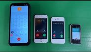 QUAD INCOMING CALL TANK 3 PRO VS IPHONE SE VS IPHONE 4S VS IPHONE MICRO AT THE SAME TIME