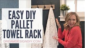Easy DIY Pallet Towel Rack