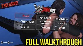 WWE 2K18 FULL MAIN MENU WALKTHROUGH - All Options, Balancing, Start-Up, Matches, Unlockables & More!