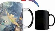 Morphing Mugs Disney - Peter Pan - Tinker Bell - Fly to Neverland - One 11 oz Color Changing Heat Sensitive Ceramic Mug – Image Revealed When HOT Liquid Is Added!