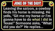 🤣 BEST JOKE OF THE DAY! - A cowboy stops at a small town for a beer... | Funny Daily Jokes