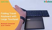 Folding Travel Keyboard with Large Touchpad: Wireless Full Size Bluetooth Keyboards for ipad Tablet Laptop Windows Mac OS