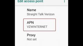 Straight Talk Verizon APN Settings
