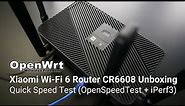 OpenWRT - Xiaomi Wi-Fi 6 Router CR6608 Unboxing & Quick Speed Test