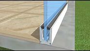 U channel frameless glass railing system installation