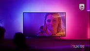 Philips Hue 55" Smart TV Light Strip - White and Color Ambiance LED Color-Changing TV BackLight - Sync with TV, Music, and Gaming - Requires Bridge and Sync Box - Control with App or Voice Assistant